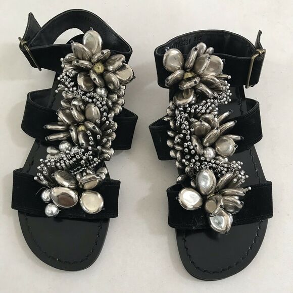 Suecomma Bonnie Suede Strappy Flat Sandals FLAW - Picture 7 of 10